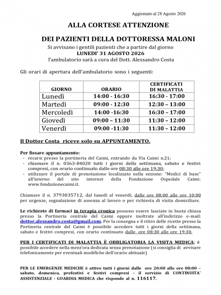 DOTT. ALESSANDRO COSTA