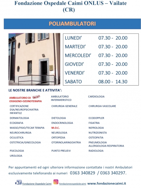 Nuovi Orari e Branche Poliambulatori LUGLIO 2025 (2)